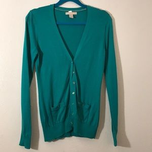 Blue green cardigan